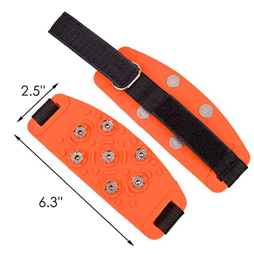 FANBX F Crampon Traction Cleats Anti-Skid Traction Grips Crampons Spikes 7 Point Cleats for Footwear for Walking, Jogging,...