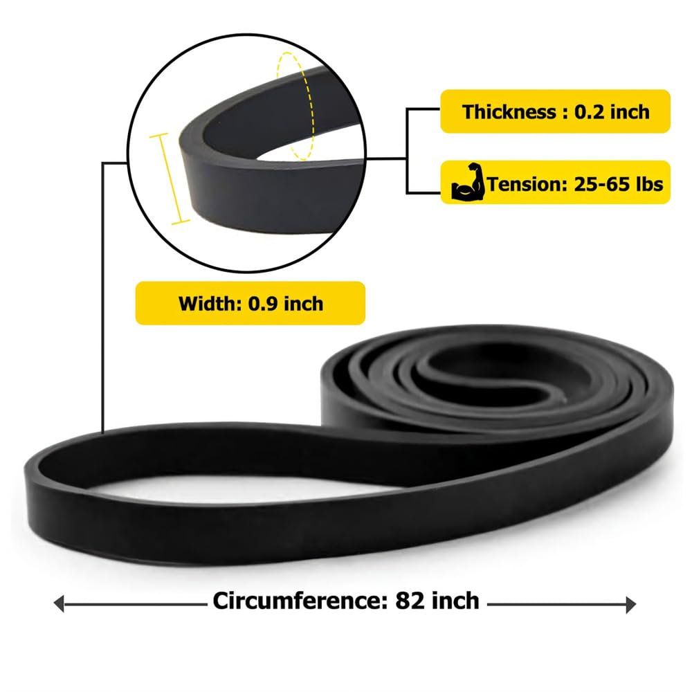 ROSAPOAR Resistance Band Pull up Band Fitness Exercise Bands Natural Latex for Workout Body Stretch Powerlifting Band Fitness Sport Training at Home/The Gym - Black