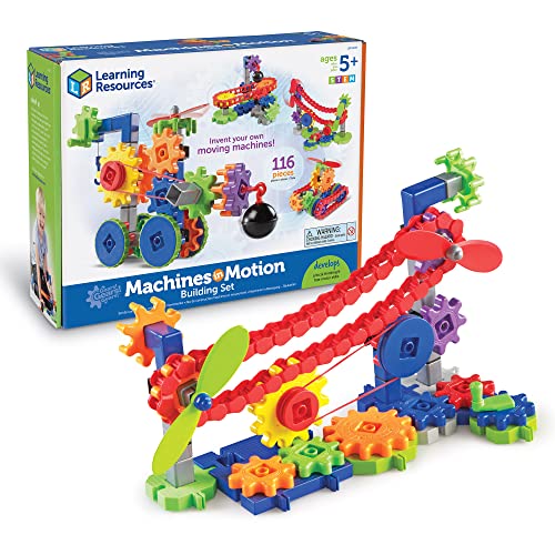 Learning Resources Gears! Gears! Gears! Machines in Motion, STEM Activities, Fine Motor Skills, Toddler Explorer Kit, Scie...