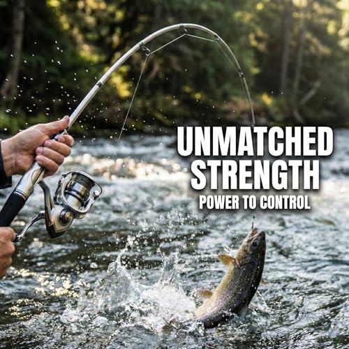 6ft Carbon Fiber Spinning Rod, 2-Piece Medium-Light Fishing Pole with Fast Action, Sensitive & Portable Lure Rod for Bass,...