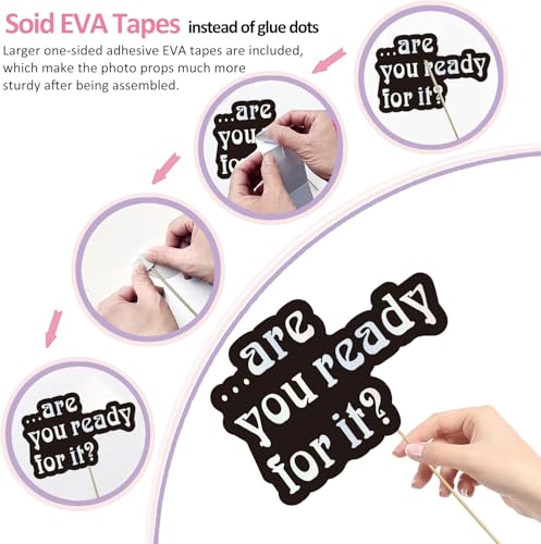 31pcs ERAS Party Photo Booth Props, Signs for Era Backdrop and Selfie Station, Bachelorette Backdrop, Concert Birthday Par...