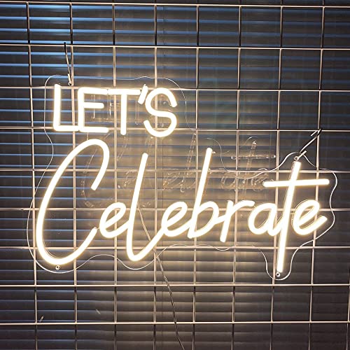 Neon Sign The Celebrate for Wall Decor Custom Light Up Sign Indoor Bedroom Home Decor LED Neon Light Sign Large Backdrop F...