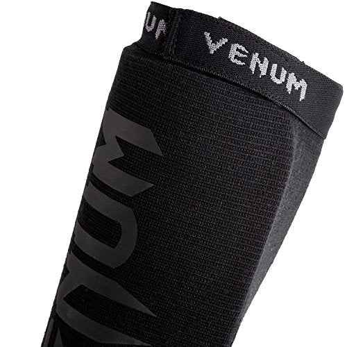 Venum Kontact Shinguards - Black/Black, One Size