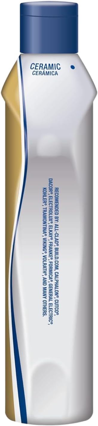 Campester Soft Surface Cleanser 13 oz with Stainless Steel Coated Scourer – Bleach-Free Multi-Surface Rust, Stain & Mineral Deposit Remover for Kitchen, Bathroom & Cookware