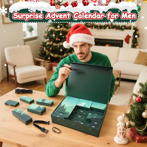 Survival Kit Advent Calendar 2025 - Christmas Countdown Calendar 24 Days, Advent Calendar for Men Adults Teen, Cool Emerge...