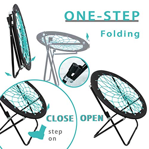 Camp Field Camping and Room Bungee Folding Chair Gifts for Friends -Versatile Bunjo Chairs with Fun Bouncy Design - Web Ch...