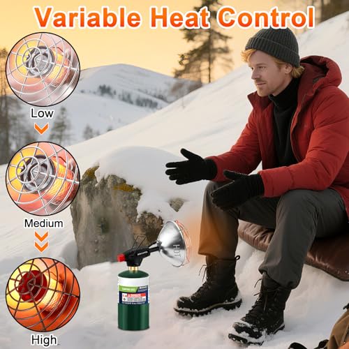 Golf Cart Heater, 2000℉ Portable Propane Heater with Golf Cart Cup Holder & Adjustable Flame, for EZGO, Yamaha, Club Car, ...