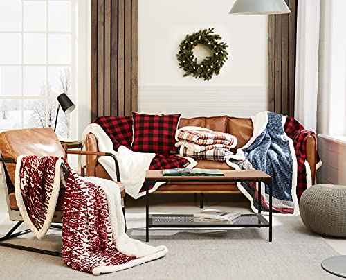 Eddie Bauer - Blanket, Soft Reversible Sherpa & Brushed Fleece Bedding, Perfect for Lounging, Dorm Essentials (Edgewood Pl...