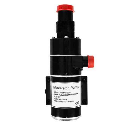 BESTMAN MARINE 12v Macerator Water Pump with Anti Clog Feature! 45 LPM 11.8 GPM RV Marine Boat Waste DC Toilet