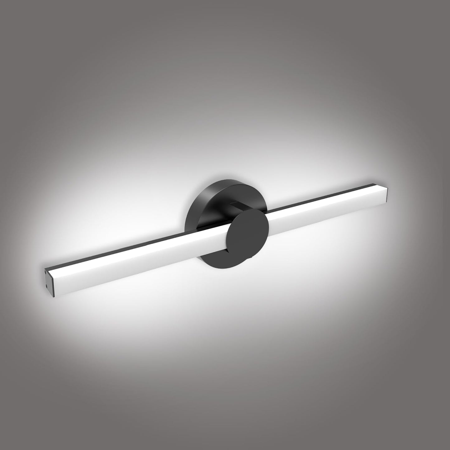 NOVELUX LED Bathroom Vanity Light Flexible Cool White 5000K Black Modern Matte Bathroom Lighting Fixtures Equivalent to Incandescent 230W for Over Mirror Vanity Light - ETL Certificated (1 Pack)