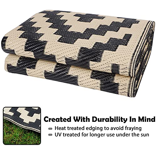 SAND MINE Waterproof Outdoor Rug 5x8 ft, Plastic Reversible Rug, Modern Area Rug, Large Floor Mat for Outdoors, RV, Patio,...