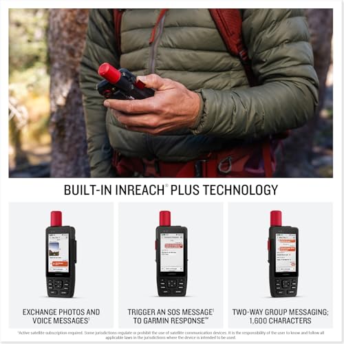 Garmin® GPSMAP® H1i Plus, Premium GPS Handheld Navigator with inReach® Plus Technology to Share Texts, Photos, Voice Memos...
