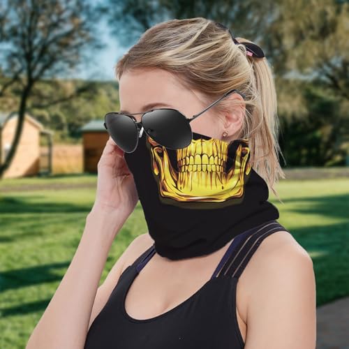 Skull Face Neck Gaiter Multifunctional Headwear for Cycling and Outdoor Sports