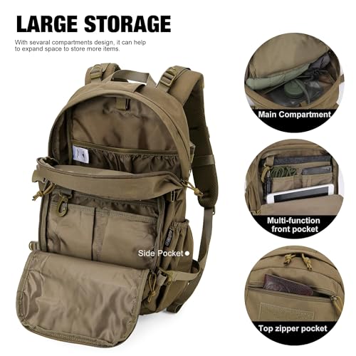 Mardingtop Small Tactical Backpack,Molle Hiking Backpack for Backpacking,Cycling and Biking,15L/25L Backpack