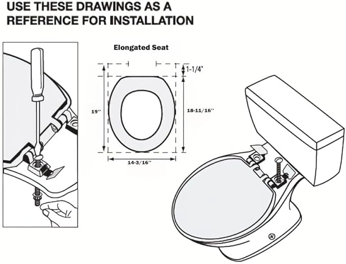 K-4639-RL-0 Round Toilet Seat Replacement for KOHLER 4639-RL-0 Round-Front Toilet Seat, Quiet-Close Lid and Seat, Countoured Seat, Bumpers and Installation Hardware, White