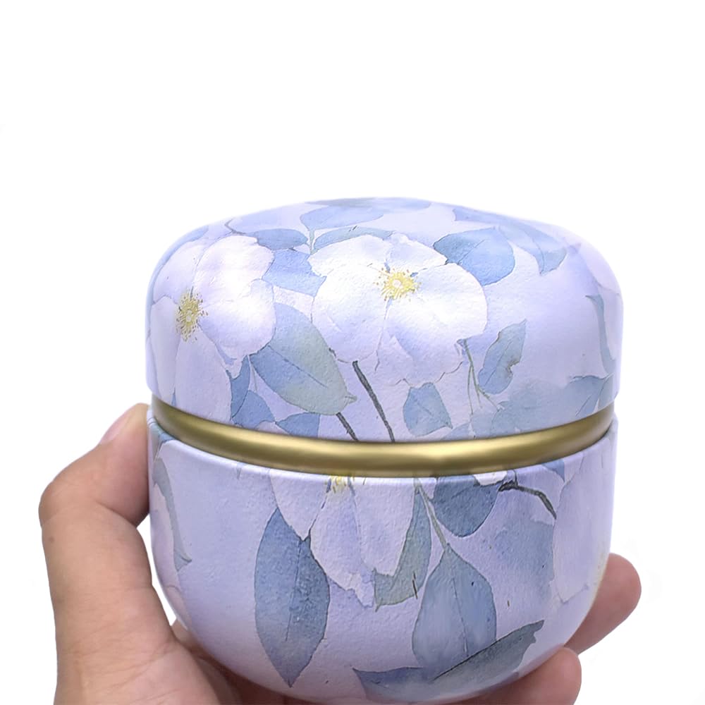 Topwon Powder Case with Powder Puff for Body Powder Container Dusting Powder Case for Baby&Mom (Purple Jasmine)