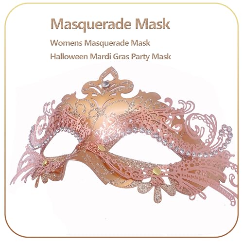 Geek-M Women/Men Masquerade Metal Masks Venetian Halloween Costume Mask Mardi Gras Mask