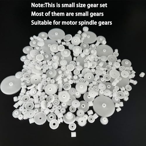 200PCS Module 0.5 Plastic Gear Single Gear Spindle Gear Small Motor Gears for DC Motor RC Car Robot DIY Model Toy Parts (W...