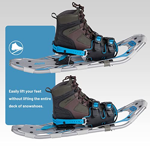 G2 36 Inches Light Weight Snowshoes with Toe Box, EVA Padded Ratchet Binding, Heel Lift, Flexible Pivot Bar, Durable Back ...