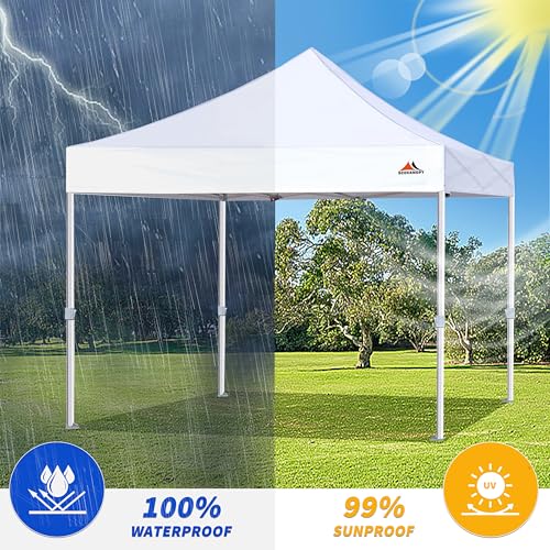 SCOCANOPY Commercial 10x10 Replacement Canopy Top,Canopy Cover ONLY,Bonus 4 Pack Weight Bag,(White)
