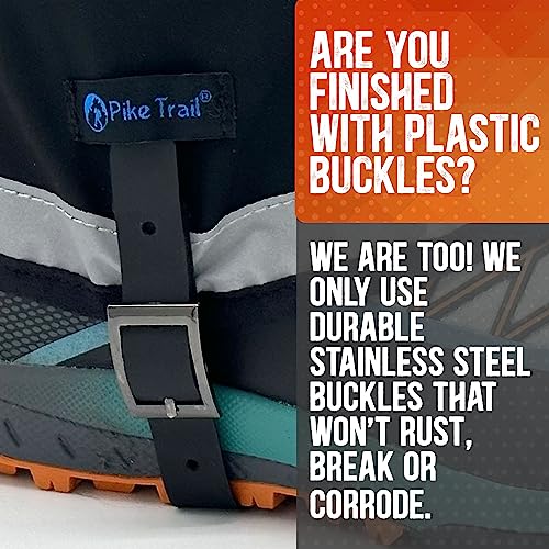 Pike Trail Mid Length Gaiters: for Hiking in Mud, Sand, and Snow - Running, Hunting, Mountain Climbing, or Walking