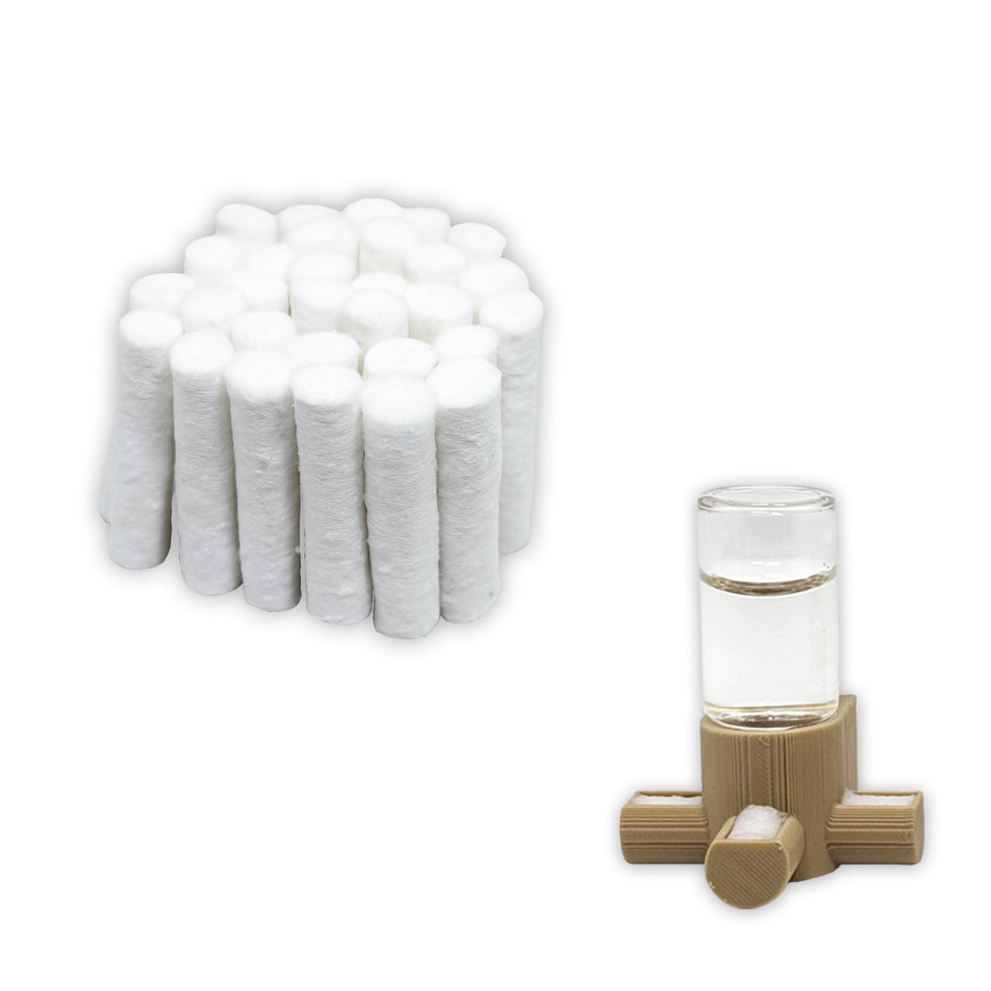 Daerky Jumping Spider Water Fountain Replacement Cotton roll, Absorbent Cotton Swab (50 Pieces)