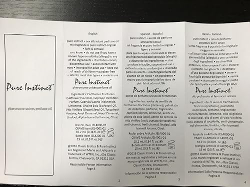 Pure Instinct Roll-On - The Original Pheromone Infused Essential Oil Perfume Cologne - TSA Ready (Crave - Women)