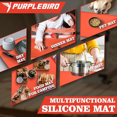 PURPLEBIRD Silicone Griddle Cover Mat for Blackstone 17 Inch Griddles, Waterproof Protective Mat for Griddle Flat Top, 1...