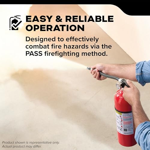 Kidde Commercial-Grade Fire Extinguisher for Office, Parking Garages, Rechargeable, 3A40BC