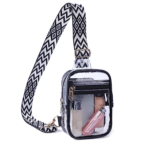 COVAX Clear Sling Bag, Clear Bag Stadium Approved for Concerts, Sports Events | Stadium Approved, for Concerts, Sports Events