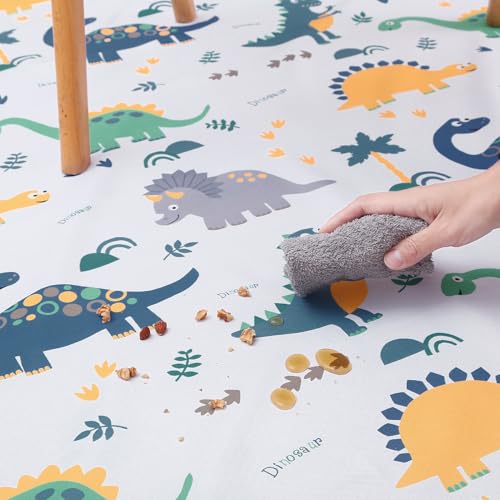 Splat Floor Mat for Under High Chair/Arts/Crafts by CLCROBD, 51" Waterproof Anti-Slip Food Splash Spill Mess Mat, Washable...