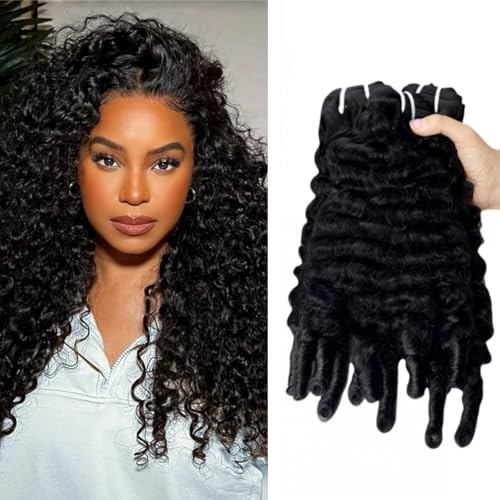 Burmese Curly Bundles Human Hair 14 16 18 Inch 12A Grade 100% Unprocessed Brazilian Virgin Hair Weave with Spriral End 3c4a Quick Weave Real Human Hair Natural Black Hair Extensions