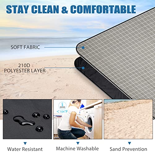 Picnic Outdoor Blankets Waterproof Extra Large - Beach Mat Sand Free Foldable with Carry Strap | Portable Camping Blanket...