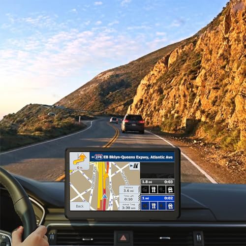 GPS Navigator for Car, Latest 2026 Map 7 inch Touch Screen Car GPS 256-16GB, Voice Turn Direction Guidance, Support Speed ...