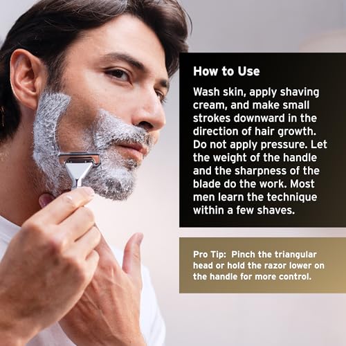 SUPPLY Single Edge Max Razor for Men – Premium Metal Single-Blade Safety Razor with Pivoting Head for Fewer Cuts and Irrit...