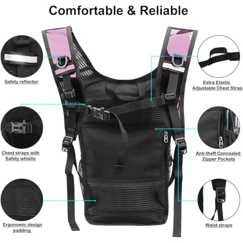 Mothybot Hydration Backpack Pack, Water Backpack 20L Capacities Included 2L Hydration Bladder, Festival Essential - Rave H...