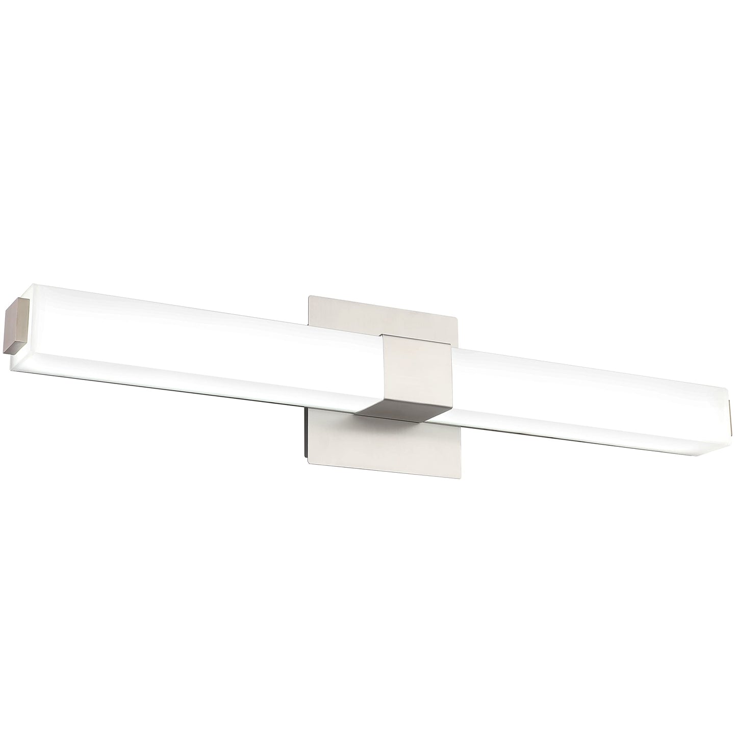 ZUZITO LED Bathroom Vanity Light - 24 inch Brushed Nickel Vanity Lights - Modern Bathroom Light Fixtures Over Mirror 6000K Cool White
