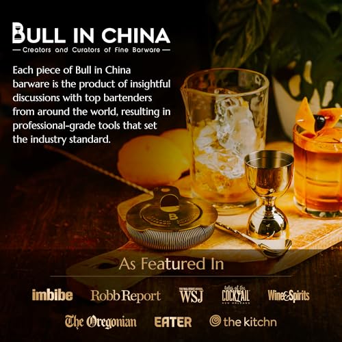 Bull in China 2-Piece Cocktail Shaker Matte Black – 28 oz Weighted Shaker & 18oz Weighted Cheater Tin, Professional Grade ...