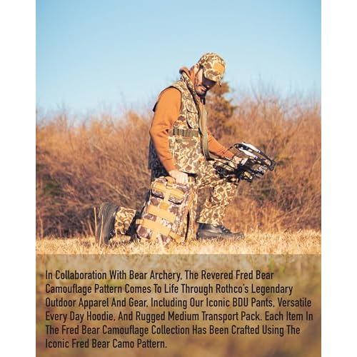 Rothco X Bear Archery Fred Bear Camo Medium Transport Pack ? Hunting Backpack with 25L Storage Capacity Backpack