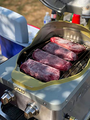 JMU Duke Dog Portable Propane Gas Grill, 16,000 BTU Tabletop Barbecue Grill with 2 Burners, Dual Temperature Control Ideal...