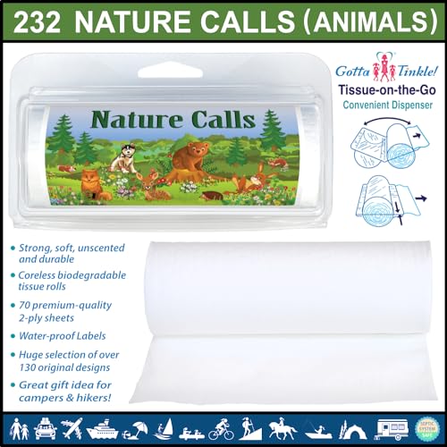 Premium Travel-Size | Eco-Friendly & Biodegradable | Toilet Paper Rolls | Convenient Plastic Dispenser | Camping, Hiking &...
