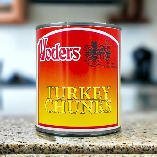 Yoder's Fresh Real Fully Cooked Canned Turkey Chunks Ready to Eat Emergency Survival Food | Premium Quality Meat Ideal for...