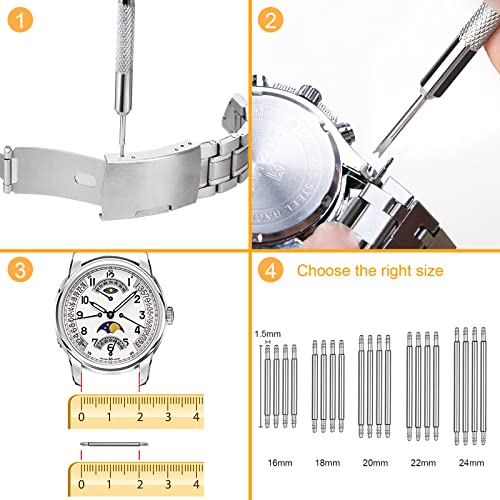JOREST Watch Link Removal Tool, Watch Band Tool Kit, Repair Kit for Watch Bracelet Adjustment and Replacement and Resizin...