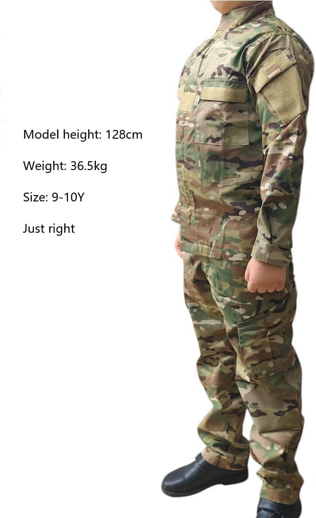 H World Shopping Tactical Airsoft Combat Uniform Suit Shirt & Pants Clothing BDU Hunting Military Camouflage MC 7Y