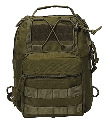 BOMTURN Tactical Backpack-1000D Waterproof Military Backpack/Laser-Cut/CCW Bags Sling Bag Tactical Satchel Shoulder Bag Men