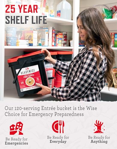 ReadyWise Emergency Food Supply - 120 Servings Favorites Sample Bucket, Survival Food Kit, Freeze Dried Prepper Food & Deh...