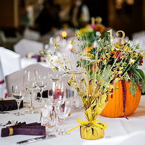Crowye 3 Pieces Metallic Foil Spray Centerpiece Christmas Party Star Table Decoration Burst Centerpieces Fall Table Decor ...