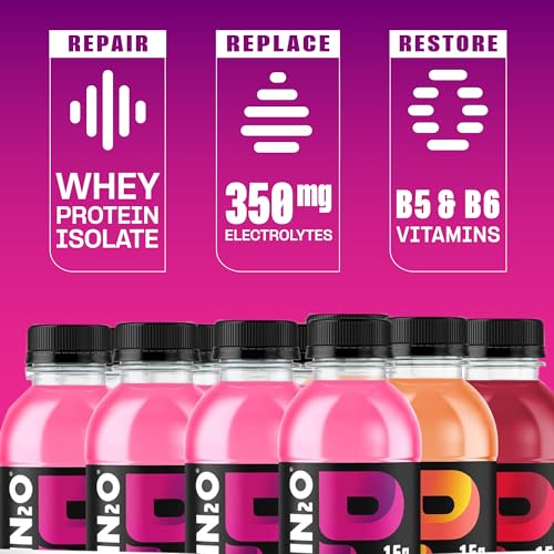 Protein2o Hydration Drink - 2-in-1 Liquid Clear Whey Protein Isolate and Electrolyte Drink - 15g Protein, Vitamins B5, B6...