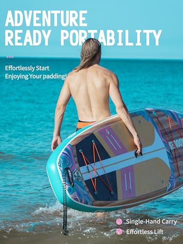 SKADDLES 11' Inflatable Stand Up Paddle Board – Extra Wide SUP for Adults & Kids of All Skill Levels, Stable Paddleboard w...