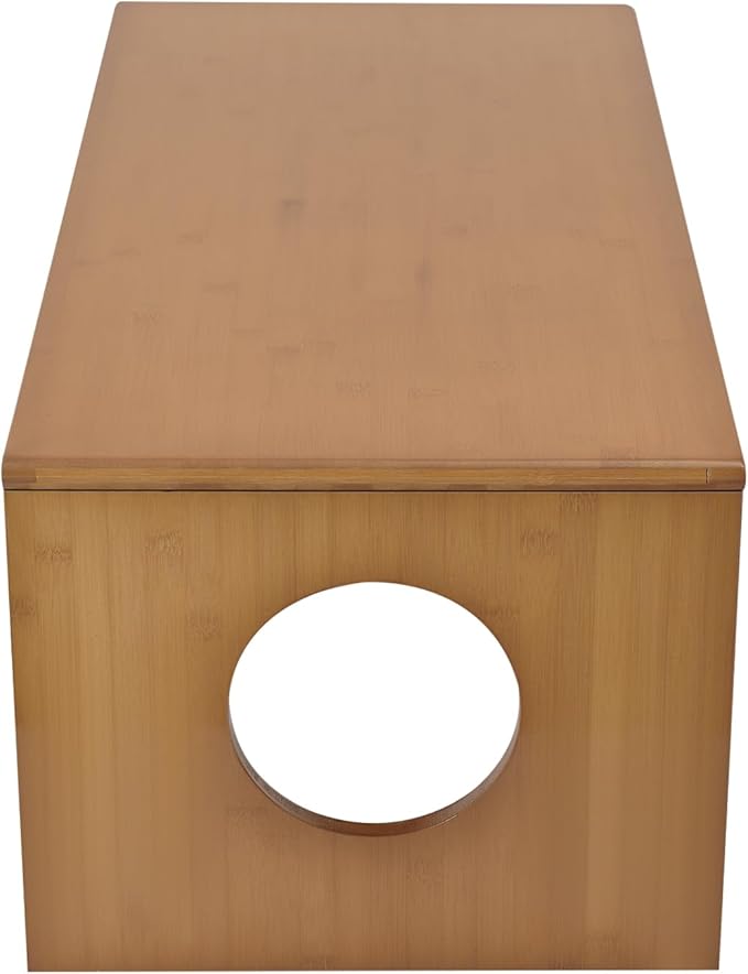 NemuGuda Folding Portable Coffee Table, Bamboo Low Japanese Floor Table, 31.5in Small Tatami Tables for Living Room Bedroom Patio, Lightweight & Sturdy Indoor Outdoor Use
